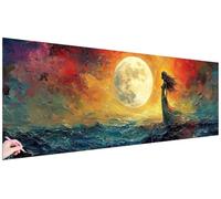 Diamond Painting Grande 120x40cm Diamond Painting Adultos Abstracto Manualidades Adultos Pintura Diamante Luna Punto de Cruz Kit Dibujos con Diamantes Regalos Originales para Mujer Decoration S-79