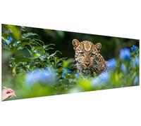 Diamond Painting Grande 120x40cm Diamond Painting Adultos Animales Manualidades Adultos Pintura Diamante Leopardo Punto de Cruz Kit Dibujos con Diamantes Regalos Originales para Mujer Decoration S-41