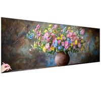 Diamond Painting Grande 120x40cm Diamond Painting Adultos Flor Manualidades Adultos Pintura Diamante Retro Punto de Cruz Kit Dibujos con Diamantes Regalos Originales para Mujer Home Decoration U-33