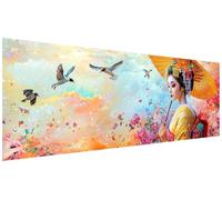 Diamond Painting Grande 120x40cm Diamond Painting Adultos Japón Manualidades Adultos Pintura Diamante Flor Punto de Cruz Kit Dibujos con Diamantes Regalos Originales para Mujer Home Decoration T-80