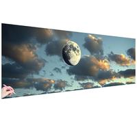 Diamond Painting Grande 120x40cm Diamond Painting Adultos Luna Manualidades Adultos Pintura Diamante Nube Punto de Cruz Kit Dibujos con Diamantes Regalos Originales para Mujer Home Decoration T-22