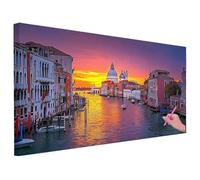 Diamond Painting Grande 120x60cm Diamond Painting Adultos Atardecer, DIY Pintura Diamante Venecia Punto de Cruz Kit, 5D Dibujos con Diamantes Kit Manualidades Adultos Navidad Decoración Regalo -1898