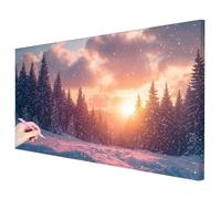 Diamond Painting Grande 120x60cm, Diamond Painting Adultos Atardecer Manualidades Adultos, 5D Pintura Diamante Adultos Nieve Kit, DIY Pintar con Diamantes Regalos Originales para Mujer Decor -3298