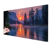 Diamond Painting Grande 120x60cm, Diamond Painting Adultos Paisajes Manualidades Adultos, 5D Pintura Diamante Adultos Atardecer Kit, DIY Pintar con Diamantes Regalos Originales para Mujer Decor -3272