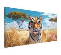 Diamond Painting Grande 120x60cm Diamond Painting Adultos Tigre, DIY Pintura Diamante Animales Punto de Cruz Kit, 5D Dibujos con Diamantes Kit Manualidades Adultos Navidad Decoración Regalo -1308