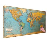 Diamond Painting Grande 140x70cm Diamond Painting Adultos Mapa Mundo, DIY Pintura Diamante Retro Punto de Cruz Kit, 5D Dibujos con Diamantes Kit Manualidades Adultos Navidad Decoración Regalo -1298