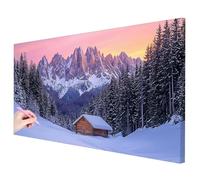 Diamond Painting Grande 140x70cm, Diamond Painting Adultos Naturaleza Manualidades Adultos, 5D Pintura Diamante Adultos Nieve Kit, DIY Pintar con Diamantes Regalos Originales para Mujer Decor -3286