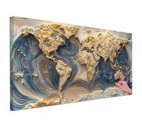 Diamond Painting Grande 200x100cm Diamond Painting Adultos Abstracto, DIY Pintura Diamante Mapa Punto de Cruz Kit, 5D Dibujos con Diamantes Kit Manualidades Adultos Navidad Decoración Regalo -1230