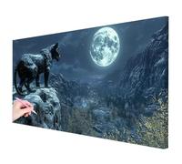 Diamond Painting Grande 200x100cm, Diamond Painting Adultos Luna Manualidades Adultos, 5D Pintura Diamante Adultos Animales Kit, DIY Pintar con Diamantes para Regalos Originales para Mujer Decor -3384