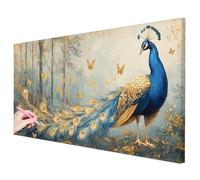Diamond Painting Grande 200x100cm, Diamond Painting Adultos Pavo real Manualidades Adultos, 5D Pintura Diamante Adultos Animales Kit, DIY Pintar con Diamantes Regalos Originales para Mujer Decor -3366