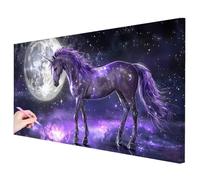 Diamond Painting Grande 200x100cm, Diamond Painting Adultos Unicornio Manualidades Adultos, 5D Pintura Diamante Adultos Luna Kit, DIY Pintar con Diamantes Regalos Originales para Mujer Decor -3332