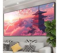 Diamond Painting Grande 200x80 cm, Japón Diamond Painting Adultos, DIY Cuadro Diamantes Paisaje Pintura Diamante Adultos, 5D Cuadrado Puzzle de Diamantes Punto de Cruz Art para Decoracion Pared Z0-888