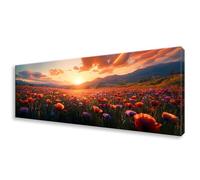 Diamond Painting Grande 20x60 cm, 5D Atardecer Diamond Painting Adultos Principiantes, Pintura de Diamante Flor Punto de Cruz Kit, DIY Cristal Embroidery Manualidades para Decoración Hogar W0-545