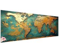 Diamond Painting Grande 240x80cm Diamond Painting Adultos Retro Manualidades Adultos Pintura Diamante Mapa Punto de Cruz Kit Dibujos con Diamantes Regalos Originales para Mujer Home Decoration Q-65