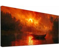 Diamond Painting Grande 40x80cm, 5D Diamond Painting Adultos Atardecer, DIY Manualidades Adultos RíO, Cuadro Diamantes Punto de Cruz Cristal Bordado, Pintura de Diamante para Decoración Hogar 4-6318