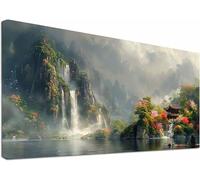 Diamond Painting Grande 40x80cm, 5D Diamond Painting Adultos MontañA, DIY Manualidades Adultos RíO, Cuadro Diamantes Punto de Cruz Cristal Bordado, Pintura de Diamante para Decoración Hogar T-9241