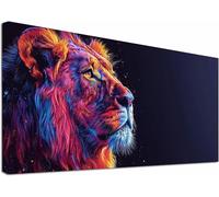 Diamond Painting Grande 60x120cm, 5D Diamond Painting Adultos LeóN, DIY Manualidades Adultos Animal, Cuadro Diamantes Punto de Cruz Cristal Bordado, Pintura de Diamante para Decoración Hogar 8-9054