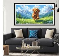 Diamond Painting Grande 70x140 CM Diamond Painting primavera 5D Pintura Diamante perro Diamonds Art Manualidades Adultos Principiantes, Rhinestones Bordado Punto de Cruz Kits Decoracion Hogar Y6-814