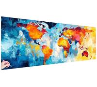 Diamond Painting Grande 90x30cm Diamond Painting Adultos Abstracto Manualidades Adultos Pintura Diamante Mapa Punto de Cruz Kit Dibujos con Diamantes Regalos Originales para Mujer Home Decoration R-14