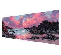 Diamond Painting Grande Kit Bordado, 5D Diamond Painting Adultos Atardecer, Pintura Diamante Kit Punto de Cruz, DIY Paisaje Punto de Cruz Kit Completo, Decoración Mosaicos Manualidades 30x90cm Q-06