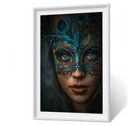 Diamond Painting Grande mascarilla 60x80 cm Pintura Diamante Diamond Painting Kit Completo mujer 5D DIY Punto de Cruz Cuadro Dibujos con Diamantes Art Artesanías Hogar Decoracion Pared Regalo ZBSF938