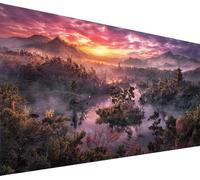 Diamond Painting Grande Paisaje, 5D Diamond Painting Adultos RíO, DIY Manualidades Adultos, Dibujos con Diamantes Punto de Cruz Kits, Pintura Diamante para Decoración Hogar Reglo 80x160cm 4-6020