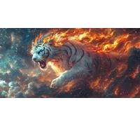 Diamond Painting Grande Tigre Blanco Diamond Painting Adultos Arte 45x90cm Cuadros de Diamantes Kit Cielo Estrellado Pintura Diamante Redondo Completo Arte Manualidades for Para DecoracióN CJ0P-280