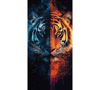 Diamond Painting Grande Tigre Diamond Painting Adultos Arte 50x100cm Cuadros de Diamantes Kit Animal Pintura Diamante Redondo Completo Arte Manualidades for Para DecoracióN de Pared del Hogar J0P-1176