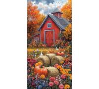 Diamond Painting Granja, 5D Diamond Painting Kit Flor, 5D Cuadro Diamantes Embroidery Kit Pintura Diamante Bordado Principiantes DIY Full Drill Round per Decorazioni Casa, Regalo 60x120cm M-8I634S