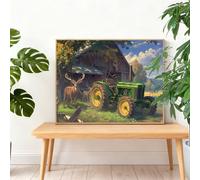 Diamond Painting Granja 90x60cm 2025 Pintura Diamante Tractor Gran Diamond Painting Adultos,Cuadros de Diamantes Bordado Manualidades Kit Regalos para Mujer,DIY Diamantes Art Regalos Originales I-K440