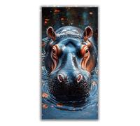 Diamond Painting Hipopótamo Diamond Painting Adultos Grande XXL 30x60cm Pintura de Diamante Misterio Diamantes para Manualidades, 5D DIY Punto de Cruz Diamante Set para Decoracion Hogar Pared P1-668