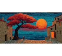 Diamond Painting Historietas Manualidades Adultos, DIY Kit Punto de Cruz kit completo, Paisaje Diamond Painting Adultos Mosaico Manualidades, Home Decoration, Regalo Mujer 80x40cm -ZC251219