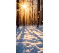 Diamond Painting, Invierno bosque Pintura Diamante Kit Manualidades Adultos, 5D Diamond Painting Adultos Dibujos DIY Diamantes para la Decor de la Pared del Hogar, Regalos para Mujer 70x140cm U-178