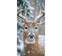 Diamond Painting, Invierno ciervo Pintura Diamante Kit Manualidades Adultos, 5D Diamond Painting Adultos Dibujos DIY Diamantes para la Decor de la Pared del Hogar, Regalos para Mujer 30x60cm U183