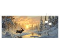 Diamond Painting Invierno Diamond Painting Adultos Ciervo Dibujos con Diamantes Manualidades Adultos 5D DIY Mosaico Bordado Punto de Cruz Kit Completo Pintura con Diamantes, Decoración 60x180cm z881f