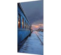Diamond Painting Invierno Diamond Painting Adultos, Pintura Diamante Tren Dibujos con Diamantes Niños DIY 5D Cristal Strass Bordado de Punto de Cruz Puzzle para Decoracion Hogar 70x140cm a11-ds7
