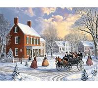 Diamond Painting Invierno Diamond Painting Niños, 5D Paisaje Pintura Diamante Kit Manualidades Adultos, DIY Ronda Pintura Diamante Punto de Cruz Cristal Art para Decoración Pared Hogar 70x90cm,Model76