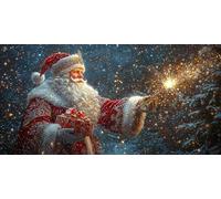 Diamond Painting Invierno Grande Babbo Natale50x100 cm, 5D Cuadro Manualidades adultos Diamante para Completo, Paisaje Diamond Art Kit para Niños, Rhinestones Bordado Punto de Cruz DIY Decor f0j-1037