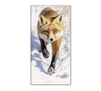 Diamond Painting Invierno Zorro, 5D Diamond Painting Adultos, Manualidades Adultos DIY Cristal Pintura de Diamante, Kit de Bordado Punto de Cruz, Cuadros Decoracion Salon Modernos 20x40 cm J26-11354