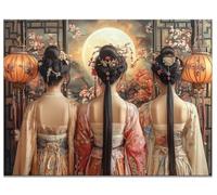 Diamond Painting Japón Diamond Painting Adultos, DIY Pintura de Diamante Mujer Cuadros Diamantes 5D Mosaico Art Cristal Bordado Punto De Cruz Pintura Kit para Pared Decoracion Hogar 30x40CM Y9-597