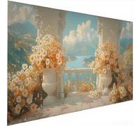 Diamond Painting Jarrón, Paisaje Pintar por Numeros Adultos, Manualidades Adultos, Kit Bordado Principiantes, Punto De Cruz DIY Pintura Diamante, Navideña Decoración de Pared del Hogar 50x100cm W-427