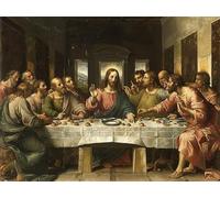 Diamond Painting Jesús Diamond Painting Niños 40 x 30 cm, 5D Pintura Diamante Adultos Kit Completo, Manualidades Adultos DIY Punto de Cruz Bordado Mosaico Kit, Decoración Hogar (La Última Cena) 848z-s