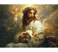 Diamond Painting Jesús Diamond Painting Niños 55x45cm, 5D Pintura Diamante Adultos Kit Completo, Manualidades Adultos DIY Punto de Cruz Bordado Mosaico Kit,Diamante Para Decoración (Misterioso) 843z-s