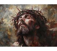 Diamond Painting Jesús Diamond Painting Niños 90 x 60 cm, 5D Pintura Diamante Adultos Kit Completo, Manualidades Adultos DIY Bordado Mosaico Kit, Diamante Para Decoración de Hogar (Misterioso) 840z-s