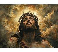 Diamond Painting Jesús Diamond Painting Niños 90x60cm, 5D Pintura Diamante Adultos Kit Completo, Manualidades Adultos DIY Punto de Cruz Bordado Mosaico Kit,Diamante Para Decoración (Misterioso) 839z-s