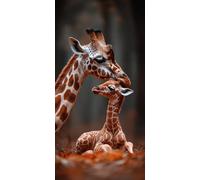 Diamond Painting Jirafa, DIY 5D Diamond Painting Kit Animal, 5D Pintura Diamante Cuadro Diamantes DIY Full Drill Round Ricamo a Punto Croce Painting per Decorazioni Casa Pareti, Regalo 40x80cm G-AF31