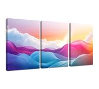 Diamond Painting Kit Abstracto, 3pcs Set 5D Bricolaje Diamond Painting 40x50cm Rosa Taladro Completo Cuadrado Cristal Bordado Punto de Cruz, Diamante Pinturas Lienzo Artes Decoración de Hogar 2S-1438