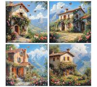 Diamond Painting Kit Cabaña de flores, Pintar Diamantes Kit 60x60cm f-393