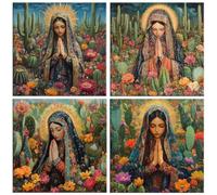 Diamond Painting Kit Cactus virgen, Pintar Diamantes Kit 45x45cm f-761