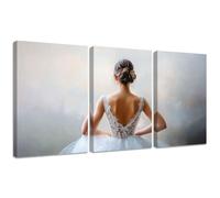 Diamond Painting Kit Chica, 3pcs Set 5D Bricolaje Diamond Painting 40x50cm Bailar Taladro Completo Cuadrado Cristal Bordado Punto de Cruz, Diamante Pinturas Lienzo Artes Decoración de Hogar 2S-1433